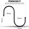 S Hooks for Hanging Clothes (10 Pack), Stainless Steel S