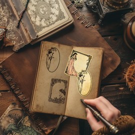 GLOBLELAND Vintage Woman Border Clear Stamps Vintage Lady Frame Silicone Clear Stamp Seals Flower Frame Transparent Stamps for DIY Scrapbooking Cards Making Photo Album Journal