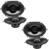 PowerBass Two Pairs of S-6802 6X8 OEM Replacement Coaxial Speakers