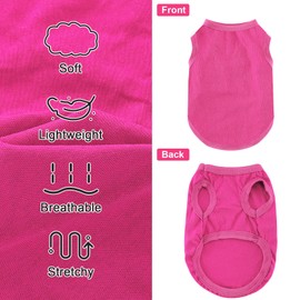 Dog Shirt Vest Clothes for Small Dogs Boy Girl Summer Solid Stretchy Puppy T-Shirts Soft Cool Breathable Lightweight Dog Sweatshirt Pet Cat Outfit
