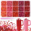 15000Pcs Red Color Rhinestones for Bedazzling, Jelly Bedazzling Resin Gems
