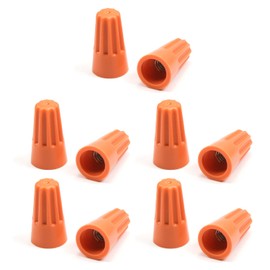 Heyiarbeit 200 Pcs Orange Electrical Wire Connectors Screw Terminals, with Spring Insert Twist Nuts Caps Connection Assortment Set Orange