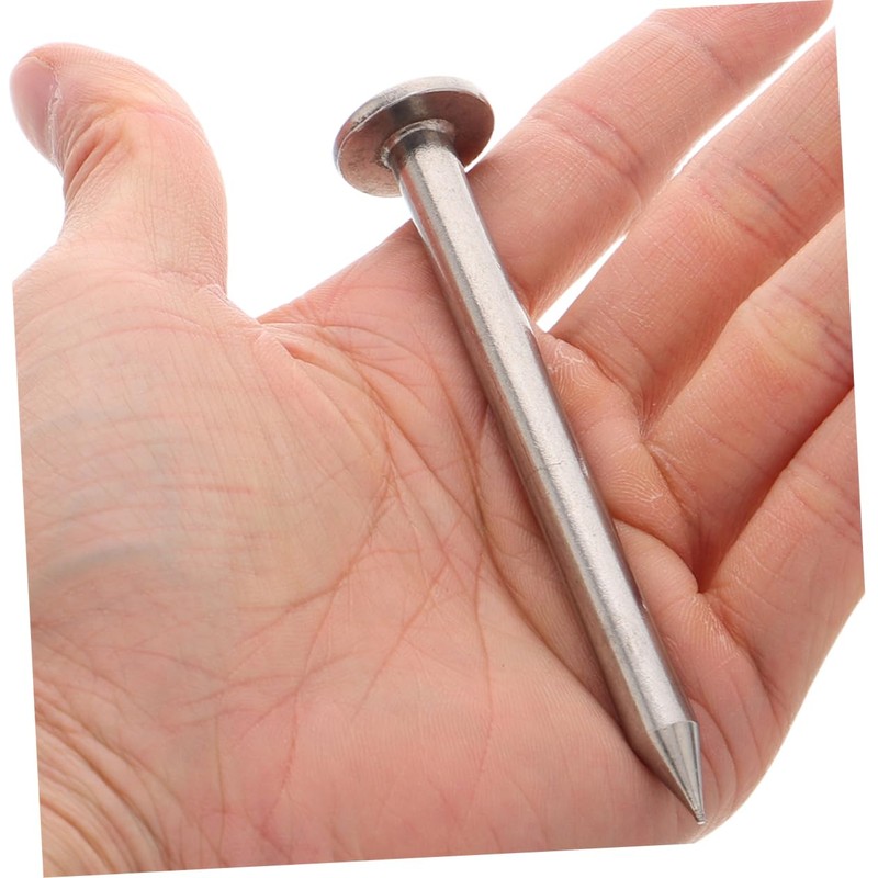 Abaodam 6pcs Heavy Duty Stainless Steel Survey Markers Durable Flat