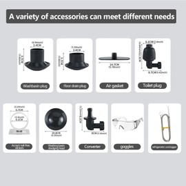 LIMORUNS Professional Toilet Plunger Set with Multiple Attachments, High-Pressure Air Pump Design, Drain Cleaning Kit