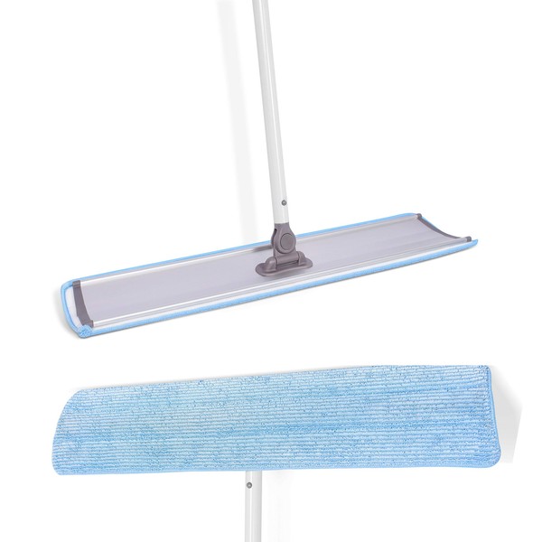 BIRDROCK HOME 23" Microfiber Dry Mop for Floor Dust Cleaning Sweeper - Rejuvenate Restorer Mops - Heavy Duty Home Set - Hardwood Tile Laminate Cleaner - Washable Removable