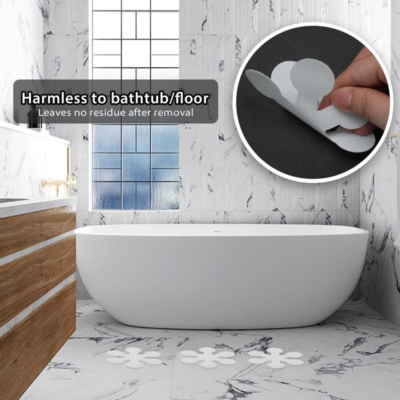Coufce Bathtub Stickers Non Slip, White Tubs Safety Shower Treads,