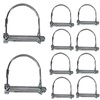 Heavy-Duty D-Shape Towing Hitch Pins (10-Pack) - Carbon Steel with