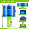 Kittmip 2 Pcs Solar Strobe Warning Traffic Light 360 Degree
