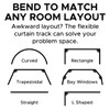 Flexible Aluminum Ceiling Curtain Track 3ft-16.4ft / 5 Meter-Bendable Ceiling