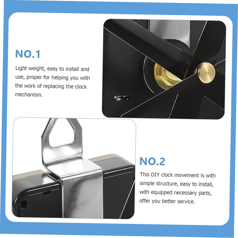 SHINEOFI 1 Set Quartz Clock Movement Kit Mute Mechanism for