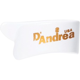 D'Andrea R371 MD WHT Plastic Thumb Picks, 12-Piece, White Medium