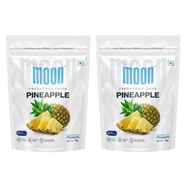 Moon Freeze Dried Pineapple Chips, Healthy Pineapple Snack, 100% Natural, Vegan, No Preservatives, No Added Sugar, 16 Gm, Moon_Pineapple_Chips, (16Gm) Pack of 2