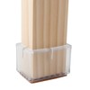Chair Leg Caps, WarmHut 16pcs Transparent Clear Silicone Table Furniture