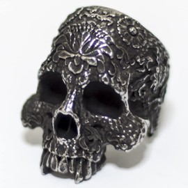 ZMY Home Skull Rings Men Stainless Steel Biker Jewelry Death Skeleton Gothic Vampire of Skull Sugar Ring (7)
