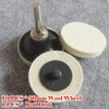10Pcs Wool Felt Polishing Pads, 2" Compressed Wool Fabric Disc