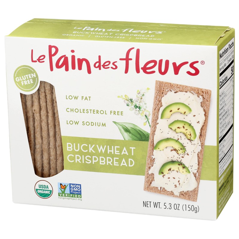 Le Pain des Fleurs Crispbread, Buckwheat, 5.3 ounce