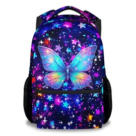 COZYAURA Butterfly Backpack for Girls, 17 Inch Kids School Bag for Elementary, Kindergarten & Preschool – Durable Bookbag for Toddler Students