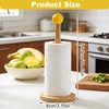 Wooden Kitchen Roll Holder, 2Pcs Wooden Paper Towel Holder, Sturdy