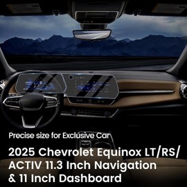 GFJNFG 2025 Equinox Screen Protector For 2025 2026 Chevy Equinox Screen Protector (11.3" Navi and 11" Dash) for 2025 2026 Chevy Equinox (LT/RS/ACTIV) Accessories Tempered Glass Ultra Clear Anti Scratch