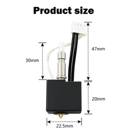 HysiPrui 2 Packs 3D Printer Kobra S1 Assembled Extruder Hotend Kit- Kobra S1 Combo Hot End/Printhead Replacement with 0.4mm and 0.6mm Nozzle, Thermistor, Heater Cartridge, Heatbreak and Heat Block