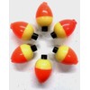 Plastilite 3/4" Pear-Shaped Orange/Yellow Ice Bobber - 6 Pack -