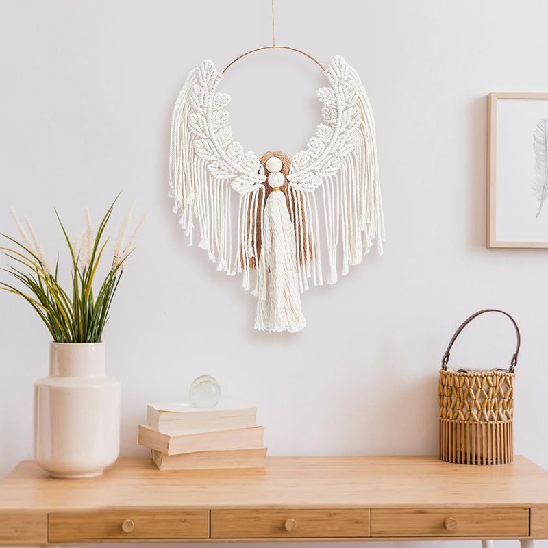 ORIGACH DIY Angel Macrame Kit, Boho Macrame Angel Ethereal Kit