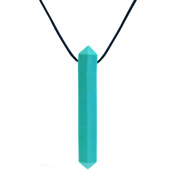 ARK's Krypto-Bite XT Chewable Gem Necklace Chew Jewelry (Extra Tough, Teal)