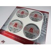 BIKE-label Aluminium Look 3D Sticker Warning Sign 4 x Alarm