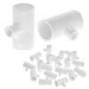 QWORK Chicken Waterer PVC Tee Fittings, 20 Pack PVC Pipe