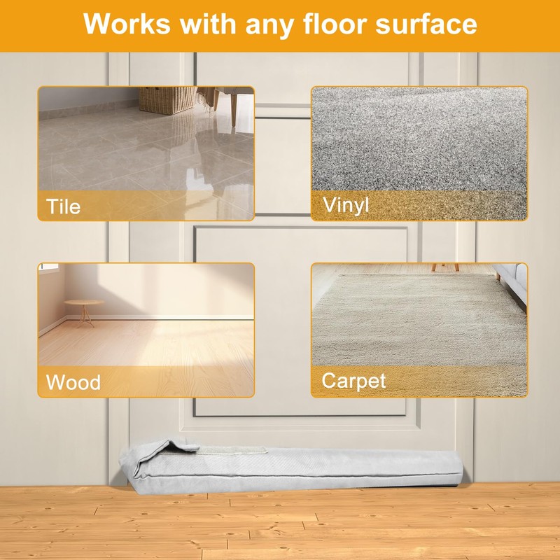 Large Door Draft Stopper,Under Door Sweep for Bottom of Door,Weather
