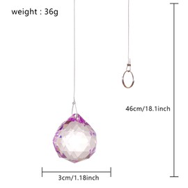 12 Pcs Crystal Ball Prism 30mm, Handmade Multicolor Crystal Suncatchers, Rainbow Makers, Window Ornament, Garden Decoration