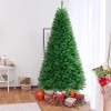 Pre-Lit Realistic Green Spruce Artificial Holiday Christmas Tree and Stand