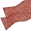 GUSLESON Mens Paisley Self Tie Bow Tie Silk Woven Gold
