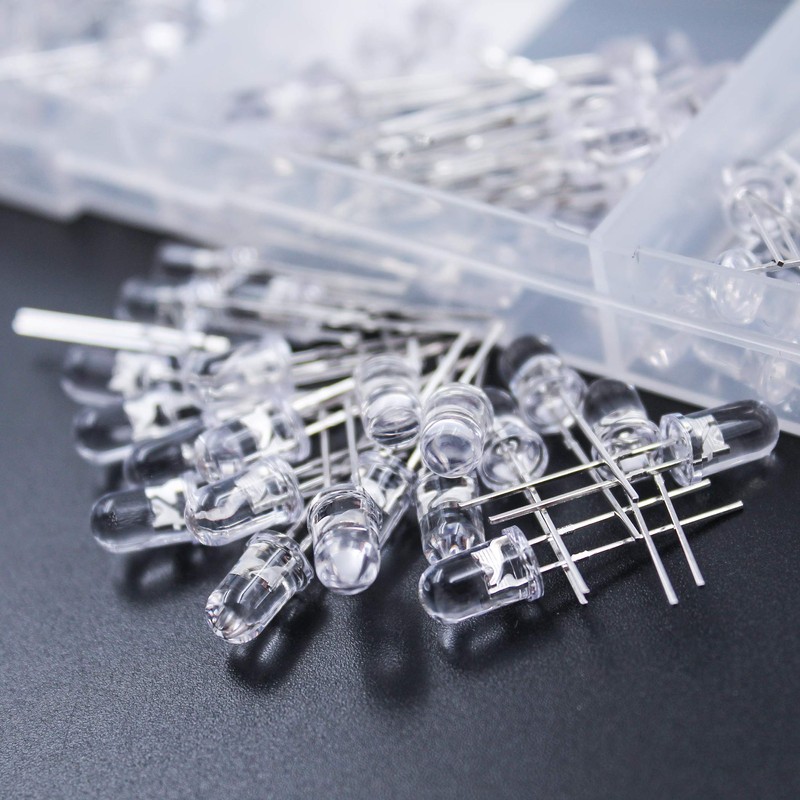 DiCUNO 1000pcs 3mm Light Emitting Diode LED Lamp Assorted Kit