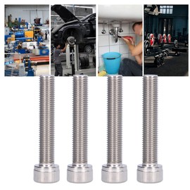 Hilitand 4 x M10 Allen Screws A2 Stainless Steel 1.25 mm Fine Division Machine Mounting Parts (M10 x 55)