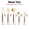 BRIIEC 20-piece Wood Silverware Set for 4, Include Knife Fork