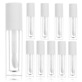 FRCOLOR 10pcs Lip Gloss Tubes Mini Lip Oil Containers Round Design for Makeup for Easy Carrying and Refillable Use