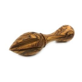 Hand Crafted Solid Olive Wood Lemon Squeezer with Unique Grain