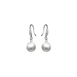 Generic Silver Statement Hoop/Sparkling Star Pearl Earrings, Cubic Zirconia Drop Earrings Jewelry for Wedding Jewelry Christmas Thanksgiving Day Mother's Day