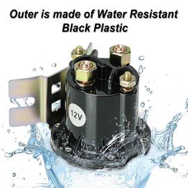 Starter Solenoid 4 Terminal 12 Volt Max 800A Compatible with Trom-Betta 684-1251-212 684-1261-212 PowerSeal 150A Intermittent Duty DC Contactor w/L-Bracket