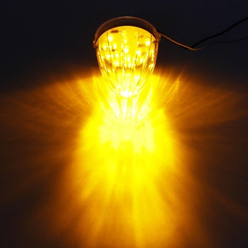 Partsam 7pcs Top Roof Running Amber Cab Marker Lights 17LED