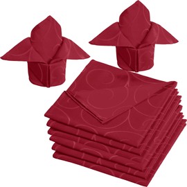 Erwin Müller Oberhausen Serviette Pack of 8 Jacquard Ruby Size 50 x 50 cm