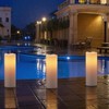Eldnacele Large Solar Flameless Flickering Candles Outdoor Waterproof, Solar Powered
