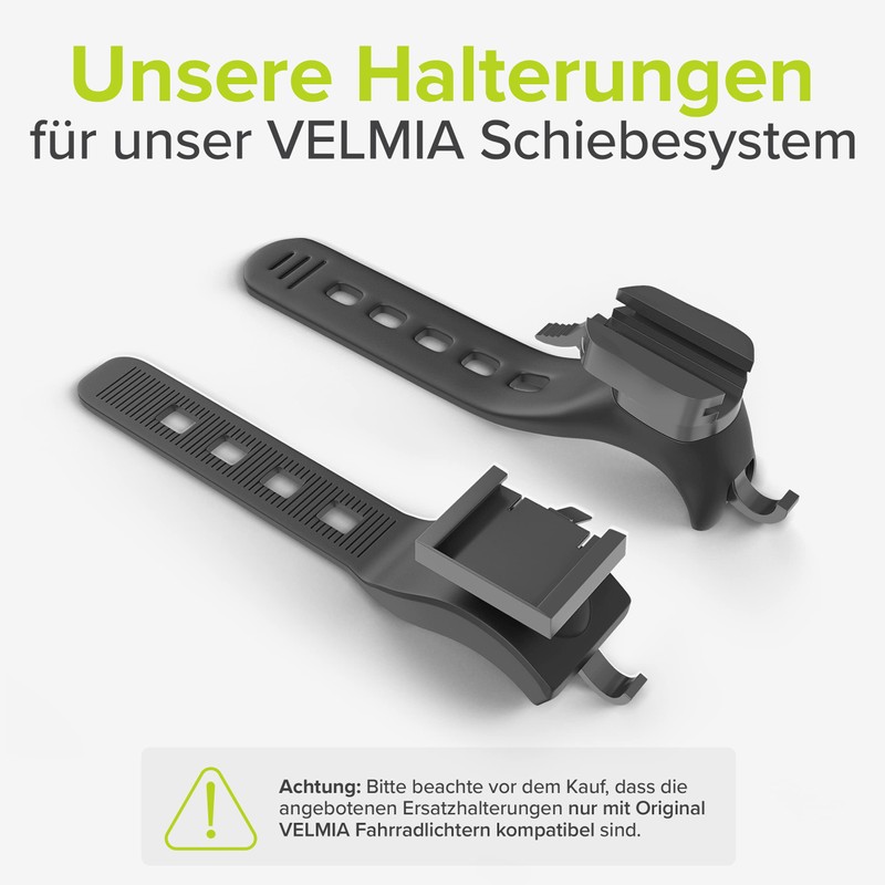 VELMIA Bicycle Light Holder Set for Front and Rear I