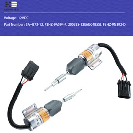 SA-4273-12 Fuel Shut Off Solenoid F3HZ-9A594-A 2003ES-12E6UC4B5S2 F3HZ-9N392-D Replacement for Ford 7.8 Engine Heavy Duty Truck 12VDC