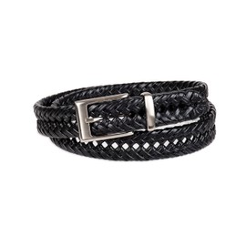 Dockers Men's Braided Belt, Black Lace, Large (38-40)