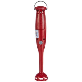 Klein Theo 9566 Bosch Stabmixer, rot I Kindersichere Nachbildung mit rotierenden Klingen-Attrappen und Messbecher I Maße: 4 cm x 4 cm x 25 cm I Spielzeug für Kinder ab 3 Jahren