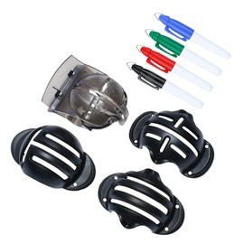 Totority 1 Set Lightweight Golf Line Markers Alignment Tools Includes Drawing Stencils Pens for Outdoor Golfing Accurate Ball Marking Random Color