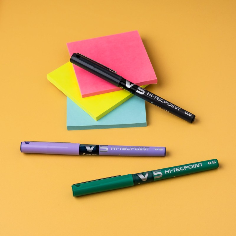 Pilot V5 Hi-Tecpoint Rollerball Pen - Fine 0.5mm Nib -