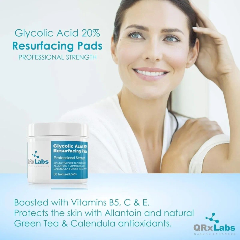 Xlabs Almohadillas Ácido Glicólico 20% Toallitas Exfoliante